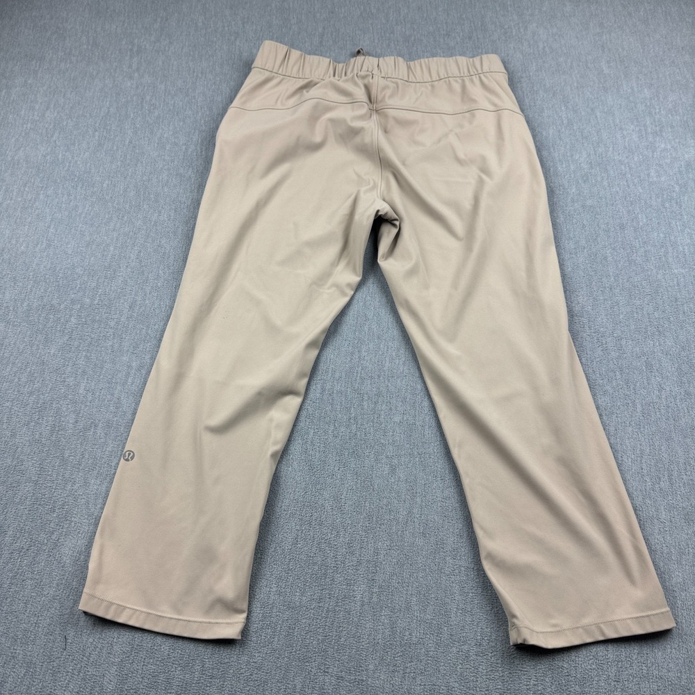Lululemon Pants Womens 30 Beige Stretch Crop 23" Elastic‎ Waist Wide Leg Comfort - Picture 11 of 12